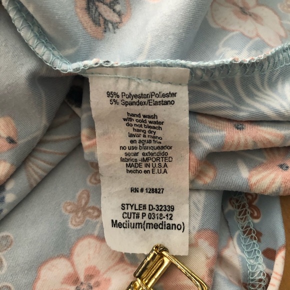 Tres Bien floral knit short sleeve trapeze dress M - Picture 10 of 10